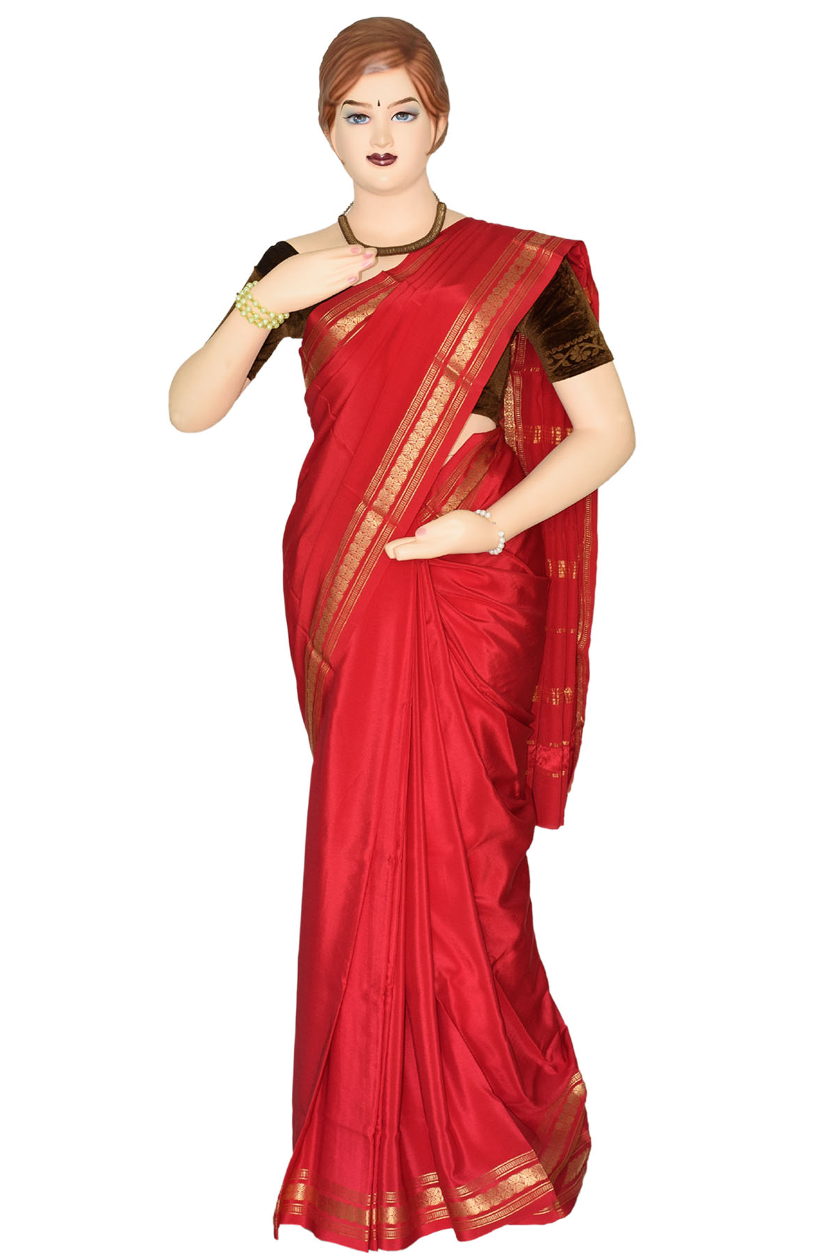 Buy Hritika Black Mysore Silk Floral Saree With Blouse  Material_(HAL27KMH00086BLCK) at Amazon.in