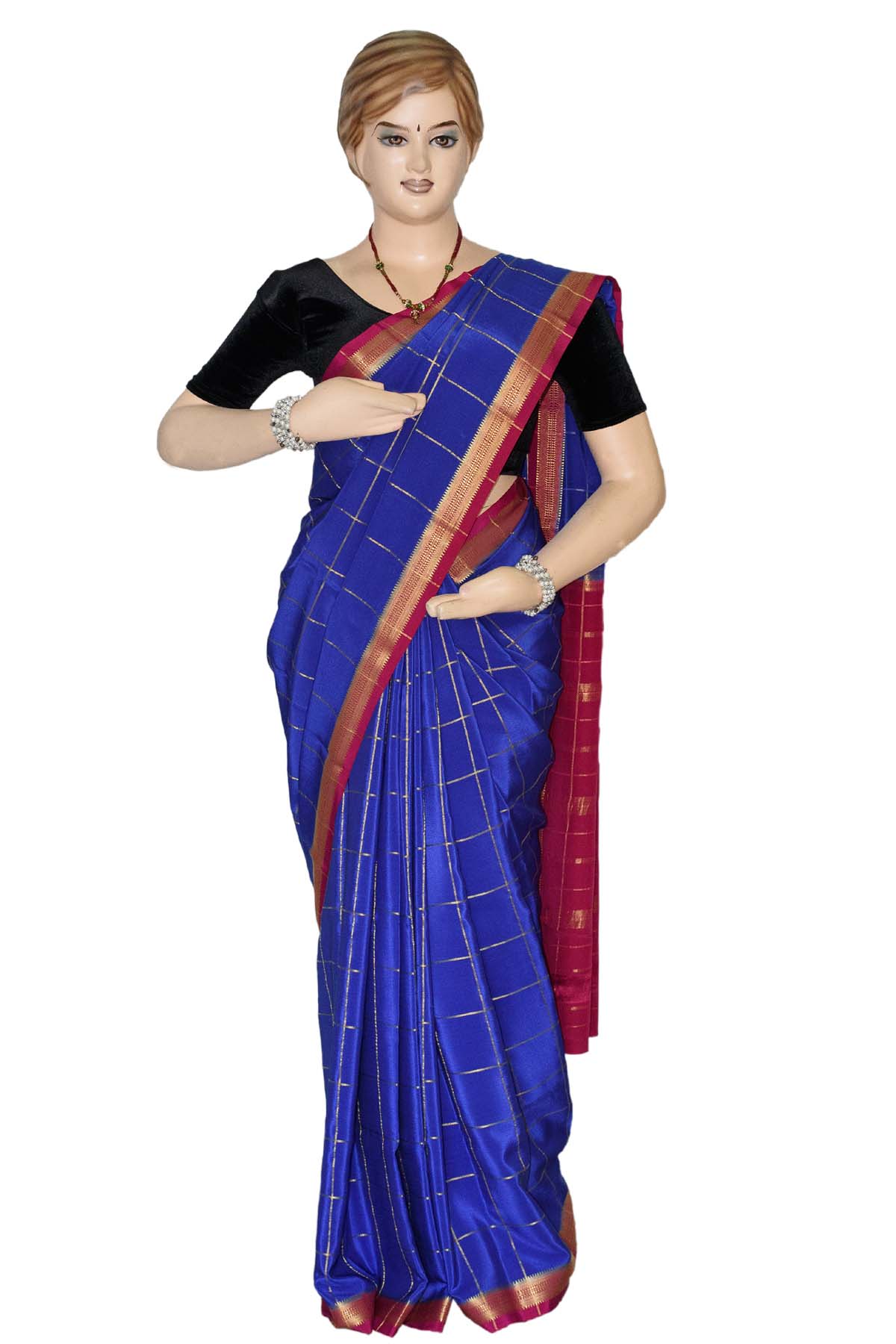 Pink twin ksic border pure mysore crepe silk saree – House of Raadhya