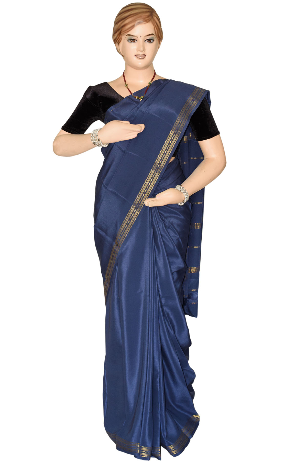 Woven Mysore Silk Saree in Dark Brown : SNGA4361-sgquangbinhtourist.com.vn