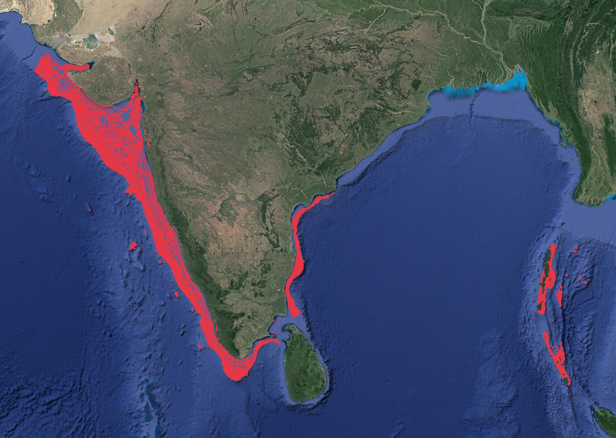 Region map for Arabian Smoothhound