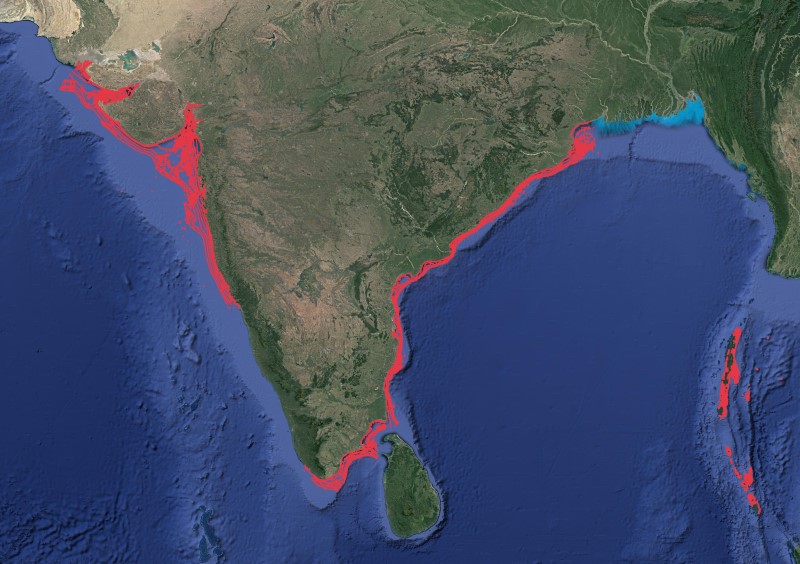 Region map for Spotted Eagle Ray