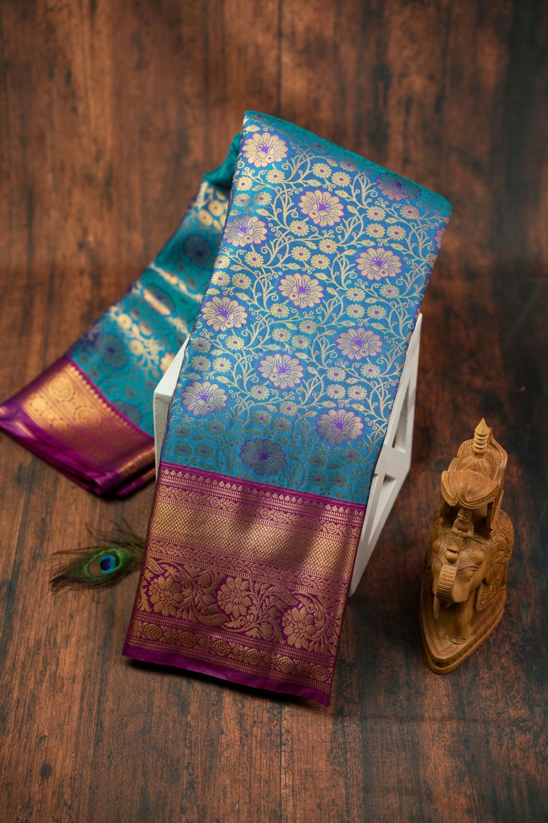 Sukhi Sarees -Brocket Peacock Colour 