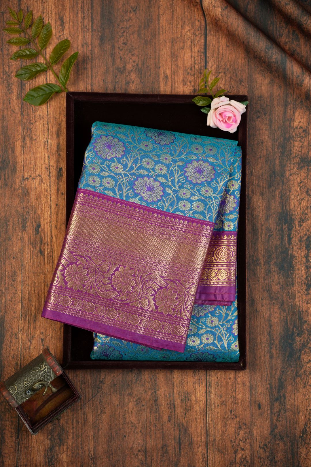 Sukhi Sarees -Brocket Peacock Colour 